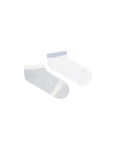 Calvin Klein Jeans chaussettes femme bleu azur lot 2