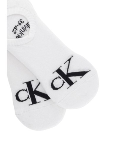 Chaussettes footie blanches CKJ – lot de 2 high cut