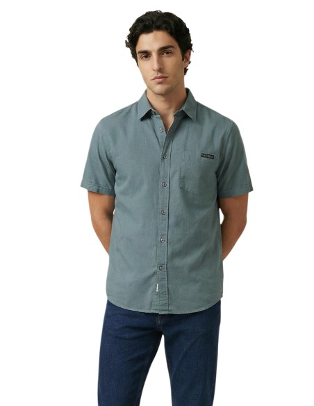 Calvin Klein Jeans chemise homme verte lin