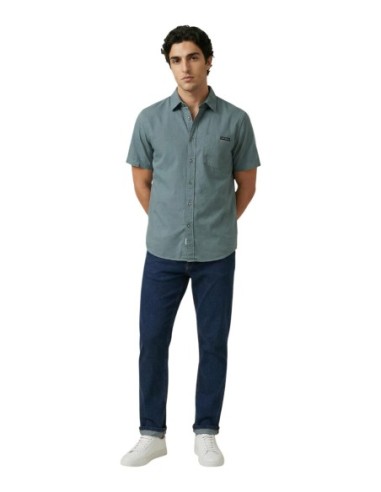 Calvin Klein Jeans chemise homme verte lin