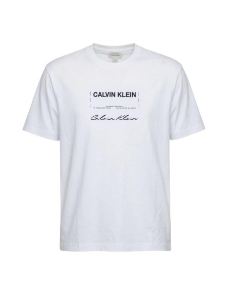 Calvin Klein Jeans t-shirt homme blanc imprimé