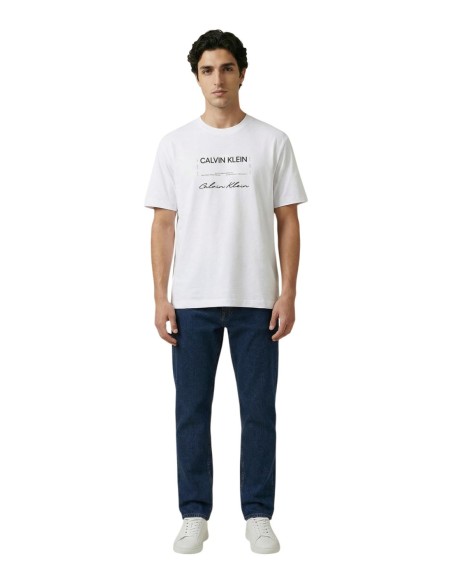 Calvin Klein Jeans t-shirt homme blanc imprimé