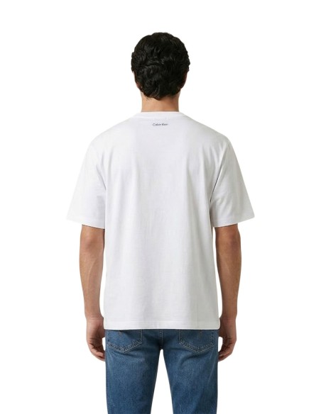 Calvin Klein Jeans t-shirt homme blanc imprimé