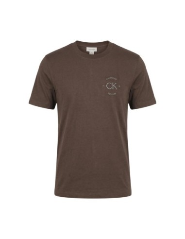 Calvin Klein Jeans t-shirt homme marron imprimé