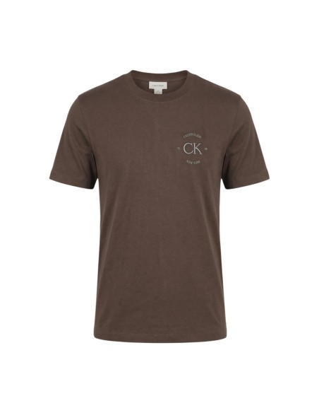 Calvin Klein Jeans t-shirt homme marron imprimé