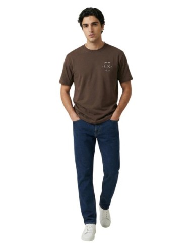 Calvin Klein Jeans t-shirt homme marron imprimé