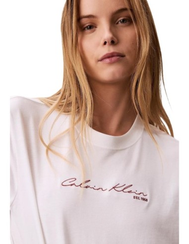 Calvin Klein Jeans t-shirt femme blanc imprimé