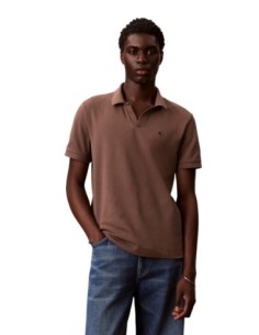 Calvin Klein Jeans polo homme marron coton