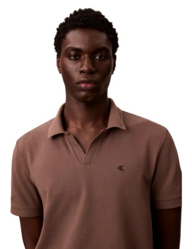 Calvin Klein Jeans polo homme marron coton