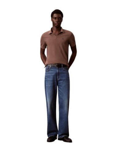 Calvin Klein Jeans polo homme marron coton