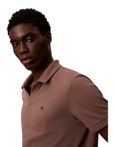 Calvin Klein Jeans polo homme marron coton
