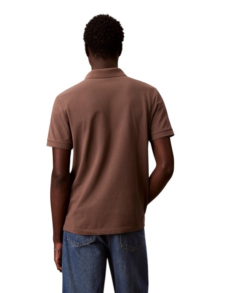Calvin Klein Jeans polo homme marron coton