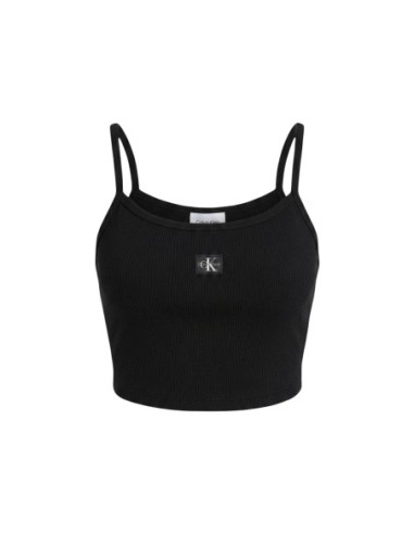 Calvin Klein Jeans top femme noir encolure carrée