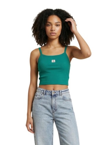 Calvin Klein Jeans top femme vert à bretelles