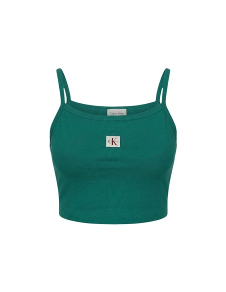 Calvin Klein Jeans top femme vert à bretelles