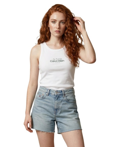 Calvin Klein Jeans débardeur femme blanc