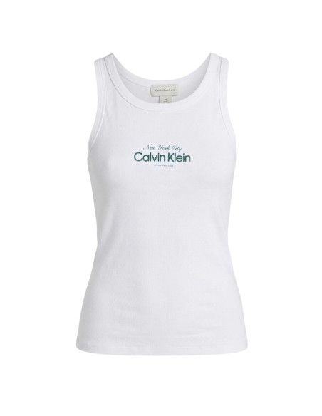 Calvin Klein Jeans débardeur femme blanc