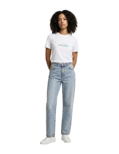 Calvin Klein Jeans t-shirt femme blanc imprimé