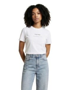 Calvin Klein Jeans t-shirt femme blanc imprimé