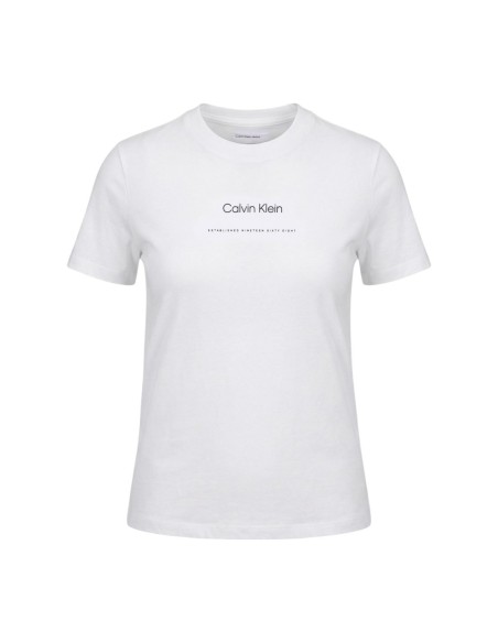 Calvin Klein Jeans t-shirt femme blanc imprimé