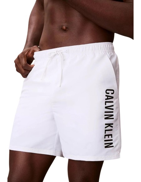 Calvin Klein Jeans short de bain homme blanc imprimé