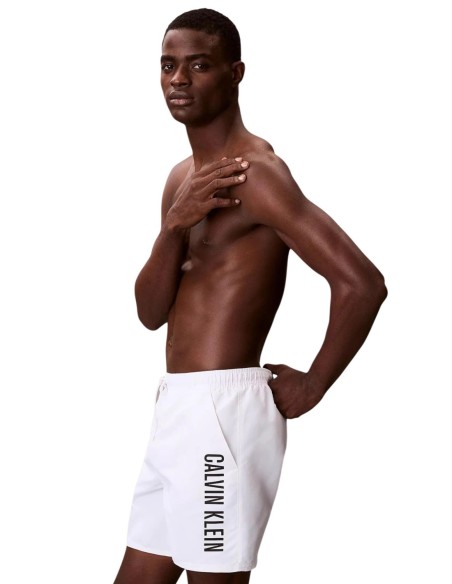 Calvin Klein Jeans short de bain homme blanc imprimé