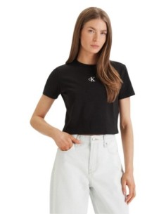 Calvin Klein Jeans t-shirt femme noir coton stretch