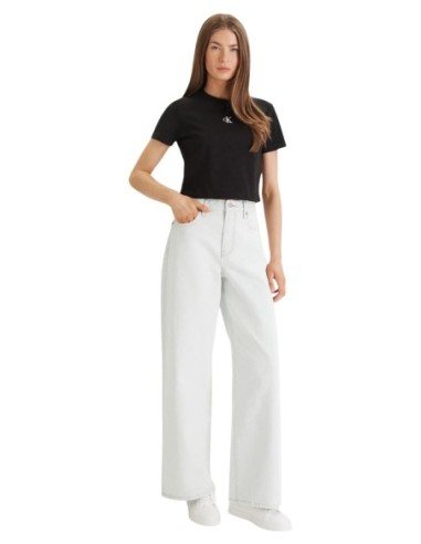 Calvin Klein Jeans t-shirt femme noir coton stretch