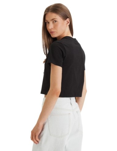 Calvin Klein Jeans t-shirt femme noir coton stretch