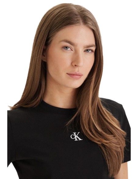 Calvin Klein Jeans t-shirt femme noir coton stretch