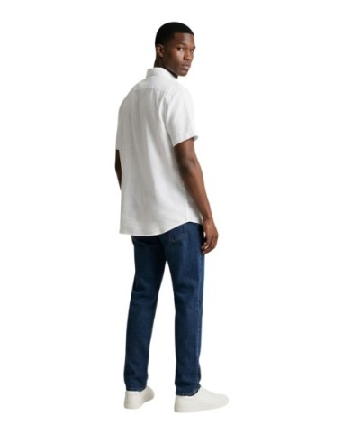 Calvin Klein Jeans chemise homme blanche lin