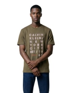 Calvin Klein Jeans t-shirt homme vert imprimé