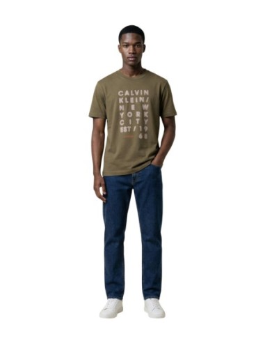 Calvin Klein Jeans t-shirt homme vert imprimé