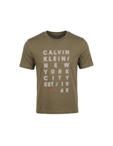 Calvin Klein Jeans t-shirt homme vert imprimé