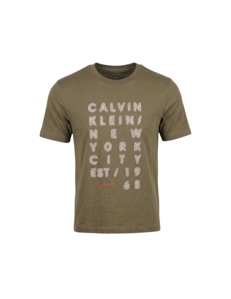 Calvin Klein Jeans t-shirt homme vert imprimé