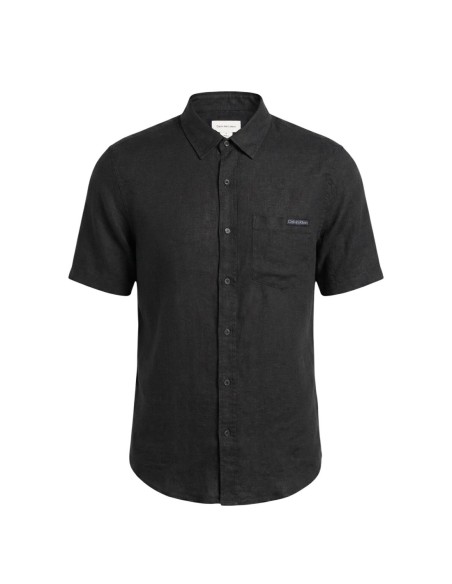 Calvin Klein Jeans chemise homme noire lin