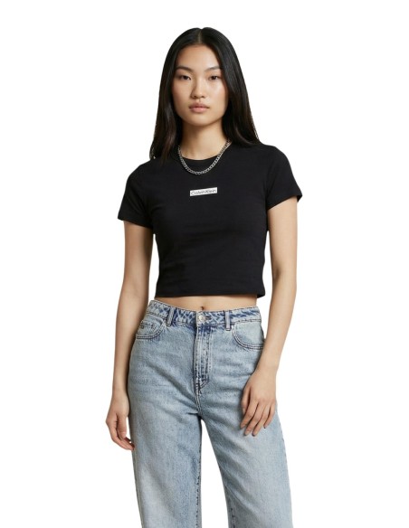 Calvin Klein Jeans t-shirt femme noir stretch