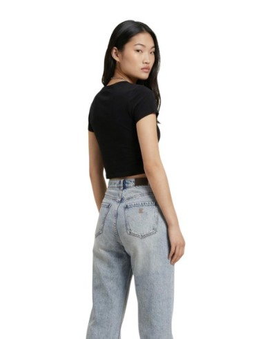 Calvin Klein Jeans t-shirt femme noir stretch