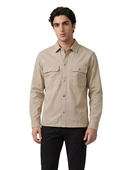 Calvin Klein Jeans chemise homme beige manches longues