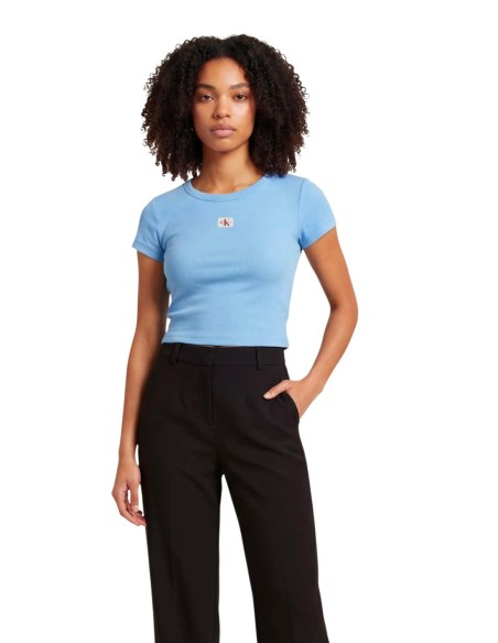Calvin Klein Jeans t-shirt femme bleu azur