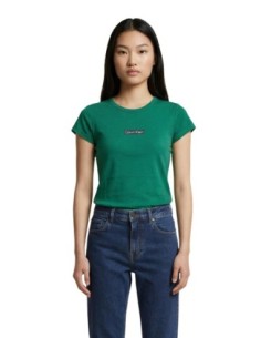 Calvin Klein Jeans t-shirt femme vert stretch