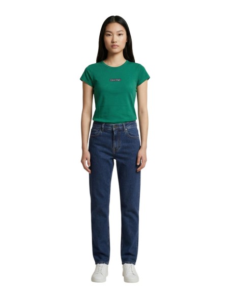 Calvin Klein Jeans t-shirt femme vert stretch