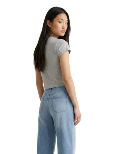 Calvin Klein Jeans t-shirt femme gris coton stretch