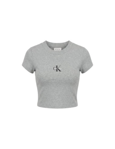 Calvin Klein Jeans t-shirt femme gris coton stretch