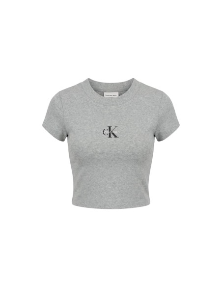 Calvin Klein Jeans t-shirt femme gris coton stretch