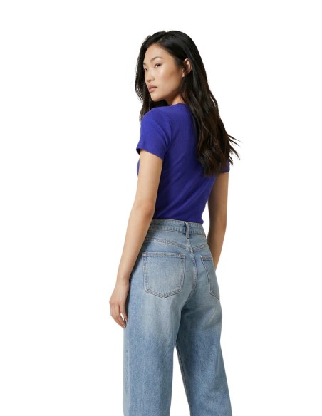 Calvin Klein Jeans t-shirt femme bleu stretch
