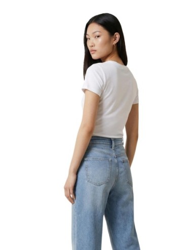 Calvin Klein Jeans t-shirt femme blanc coton stretch