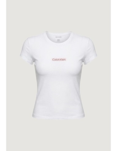 Calvin Klein Jeans t-shirt femme blanc coton stretch