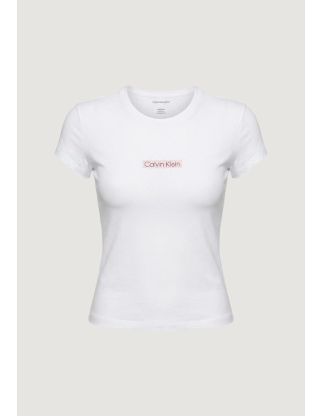 Calvin Klein Jeans t-shirt femme blanc coton stretch