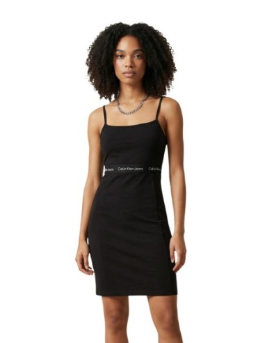 Calvin Klein Jeans robe femme noire encolure carrée